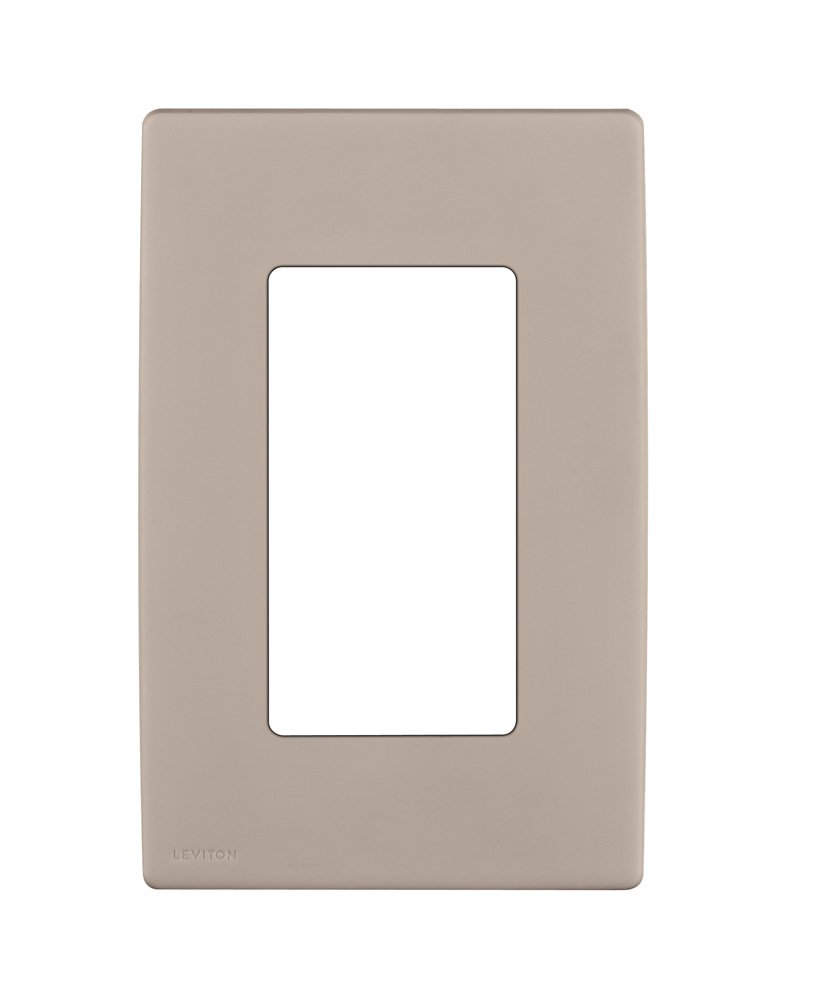 Photo 1 of Leviton Renu One-Gang Screwless Wallplate, REWP1-CA, CafÃ Latte