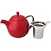 FORLIFE Curve Teapot with Infuser, 24-Ounce, Red