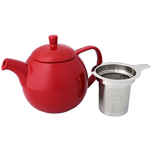 FORLIFE Curve Teapot with Infuser, 24-Ounce, Red - Thumbnail 2