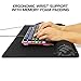 ENHANCE XXL Large Extended Gaming Mouse Pad with 2XL Ergonomic Memory Foam Wrist Rest Support (31.5 x 13.78 x 1 inches) - Anti-Fray Stitching & Soft Cushion Mat Surface for Desk, Office (Black)