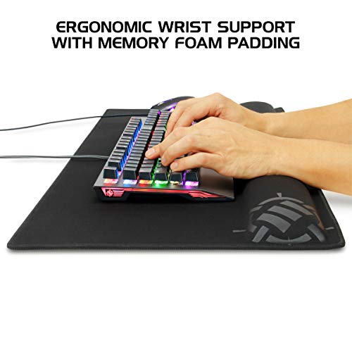 image for ENHANCE Large Gaming Mouse Pad with Wrist Support - Memory Foam Wrist 