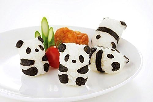 meyfdsyf Panda-Shape 3D Silicone Rice Ball Punch Sushi Mold Nori Mould