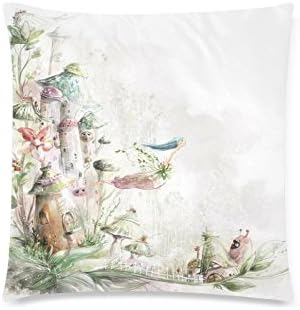 Stylish Art Drawing Pillowcase Protector 18x18 Twin Sides Zippered Pillow Case Covers Decorative
