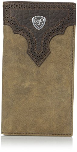 Ariat Ariat Shield Perforated Overlay Rodeo Wallet Wallet Medium Distressed Brown One Size