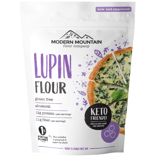 Lupin Flour (3 lb) LowCarb Flour, 2g Net Carbs Per Serving, Improve