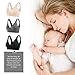 Sunzel Women's Cotton Spandex Seamless Sleep Bra for Nursing and Maternity [2019 Upgraded Version] (XXL, 3 Pack (Beige, Gray, Black))