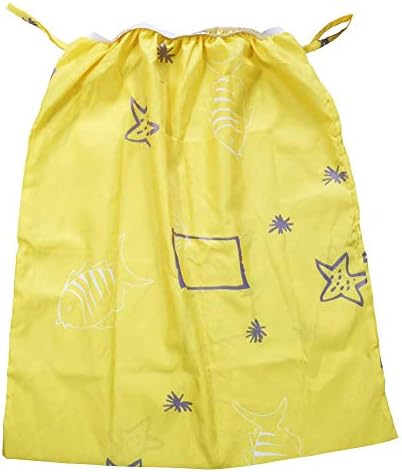 Diaper Pail Liner Elastic Storage Bag Large Capacity Home Reusable Waterproof Washable Leak Proof for Cloth Diapers, Laundry, Kitchen Garbage Cans(Yellow)