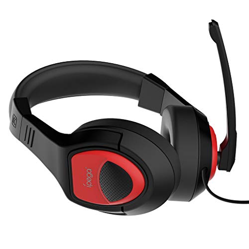 Uplord Head Earpiece,Gaming Headset 3.5mm Wired Bass Stereo Noise Isolation with Mic Audio Converter,High Sensitivity Noise Reduction Microphone