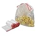 Pekky 5 Gallon Drawstring Trash Bags, Clear, 120 Counts/ 2 Rolls