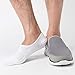 Pro Mountain No Show Socks Women Wide Toe Box For Health Y Heel Forefoot Size M White 4 Pack Cotton Cushion Footies Loafer Sneakers US Shoe 8-10