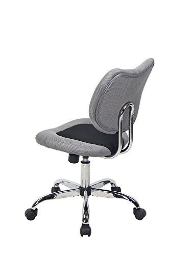 Bonum Swivel Desk Office Chair Low Back Armless Task Study Chair Adjustable Seat Height Mesh Home Chair - Black (Black)