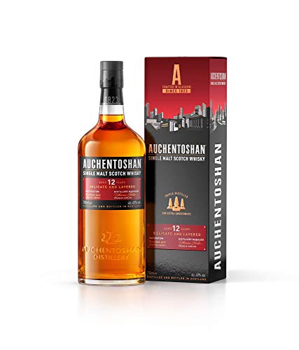 Auchentoshan 12 Jahre | Single Malt Scotch Whisky | mit Geschenkverpackung | Karamellgeschmack und fruchtigen Aromen | 40% Vol | 700ml Einzelflasche