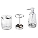 DELTA FAUCET Bath Coordinate Set Includes Soap Dispenser, Toothbrush Holder and Apothecary Jar, Polished Chrome