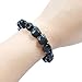Black Skeleton Bracelet, Tiny Skull Bracelet, Skull Orange Bracelet (B0215-Black)