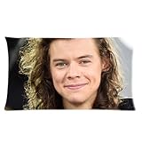 Harry Styles Decorative Cotton & Polyester Bedding Pillowcase Custom Rectangle Pillow Cases 20x36 (two side)