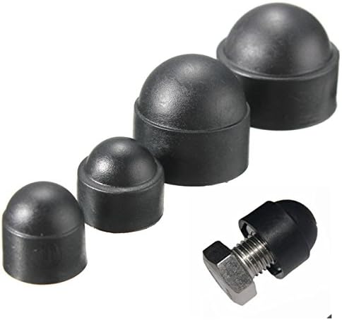 10pcs Waterproof Dome Nylon Hex Nut Bolt Cover Cap Protector Protection Cap M6/M8/M10/M12 (Random: Size)