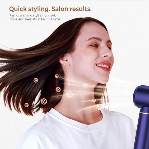 UKLISS Seche Cheveux Hair Styler 6 en 1,Diffuseur Cheveux Bouclés, Fer à Boucler à Air de 30 mm,LCD Affichage de la Température,Air Styler Multifonctionnel 1000w,Pour Lisser, Boucler les Cheveux
