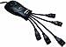 Accell Flexible Surge Protector - 5 Outlets, 3-Foot Cord, 1080 Joules, UL Listed - Black Grounded Extension Cord Power Strip (D080B-008K)
