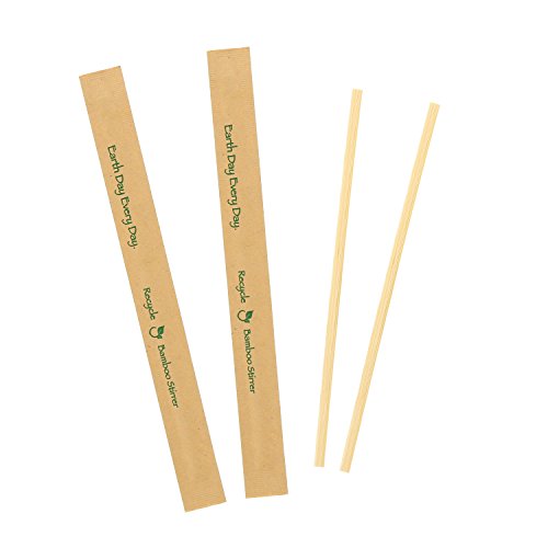Royal 7 Inch Kraft Paper Wrapped Bamboo Stir Sticks Package of 500