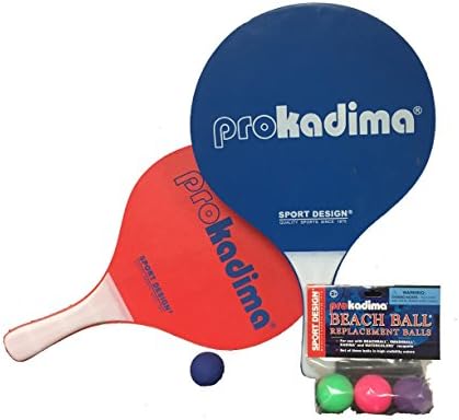 Pro Kadima Paddle Raquet Ball Set-Solid Colors-Bundle Pack (4 Balls Included)