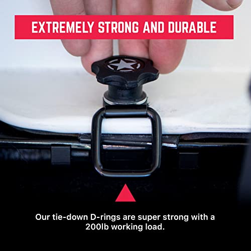 Tie Down D Ring Set, EasytoInstall Truck Tie Downs, Compatible with