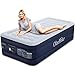 OlarHike Twin Air Built-in Pump, Puncture Proof Blow up Inflatable Mattress with Comfort Flocked, Raised 18'' High Airbed for Guests Camping Travel, 78x40x18inches, Ocean Blue
