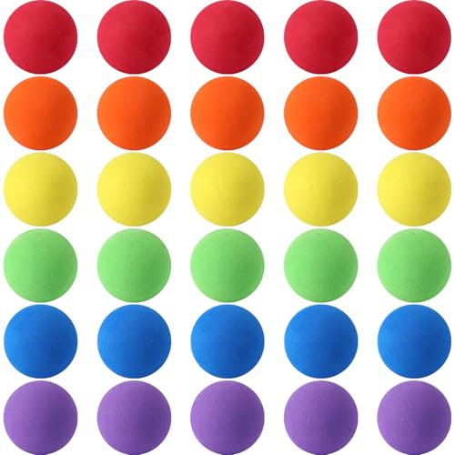 kymqlyw Mini Soft Foam Balls Assorted Play Balls Lightweight for Crafts, Birthday Party Favors and Gifts