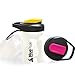 BluePeak Protein Shaker Bottle 20-Ounce, 2-Pack, with Dual Mixing Technology. BPA Free, Shaker Balls & Mixing Grids Included (Black & Pink)