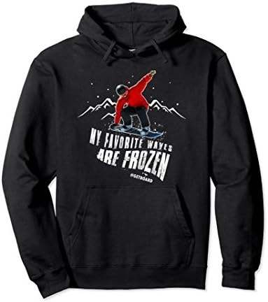 Unisex My Favorite Waves are Frozen #Get Board Graphic Hoodie Medium Black