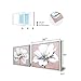 Flower Wall Art Decor Modern Framed Floral Canvas Painting Picture with Hand Painted Texture for Living Room Bedroom Bathroom Girl Room White and Pink 12x16 x 2 Piece/Set