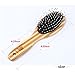 Gisala Boar Bristle Paddle Oval Hair Brush with Wooden Handle for Wet and Dry Hair,Hair Comb for Adults and Children