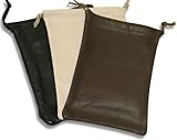 Leather Drawstring Pouches for Jewelry or Collectibles