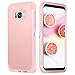 DUEDUE Galaxy S8 Case,Samsung Galaxy S8 Case, 3 in 1 Shockproof Heavy Duty Hybrid Hard PC Soft Silicone Rubber Rugged Bumper Full-Body Protective Cover Case for Woman Girls,Rose Gold
