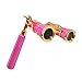 HQRP 3 x 25 Opera Glasses w/Crystal Clear Optic (CCO), LED Light, Extendable Handle/Pink-Pearl with Gold Trim in HQRP Gift Box