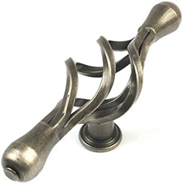 Skert,Cartoon Wrought Iron Birdcage Cabinet Drawer Pulls Knobs Ancient Bronze Furniture Knob Pull Pack of 5