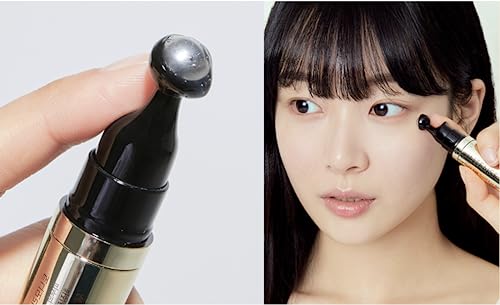 Tonymoly Intense Care 24K Gold Snail Eye Serum – Anti-Aging, Reduces Puffiness, Dark Circles & Wrinkles – Hyaluronic Acid & Peptides – 360° Eye Roller, 20ml