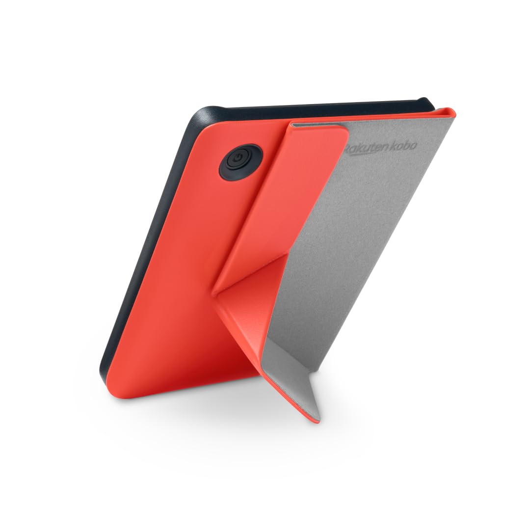 Kobo Clara Colour/BW SleepCover Case | Cayenne Red | Sleep/Wake Technology | Built-in 2-Way Stand | Vegan Leather | Compatible with 6” Kobo Clara Colour/BW eReader