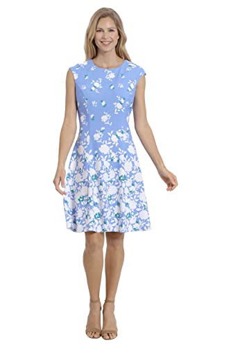 London Times Women's Dresses Perfect Versatile Scuba Crepe Fit & Flare Dress Ev…