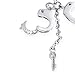 Bling Jewelry Secret Shades CZ Crystal Dangle Hand-Cuffs with Key Bar and Ball Style Navel Belly Ring for Women Surgical Steel 14G