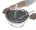 Jumbl Stainless Steel Salad Bowl Serve-Cilled Set Dome Lid & Serving Utensils,Silver