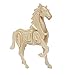 3D DIY Horse Construction Model Assemble Puzzle Wood Model Kit Set Toy for Kids and Adult