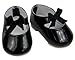 Sophia's Patent Leather Mary Jane Style Tap Shoes with Bow and Silver Tap Plates for 18 Inch Dolls, Black
