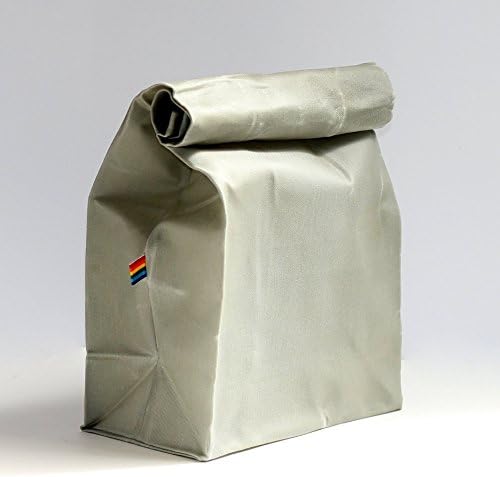 Waxed Canvas Lunch Bag Light Grey Silver