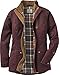 Legendary Whitetails Womens Shirt Jacket Long Sleeve Flannel Lined, Rusty Maroon, LRG