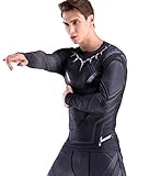 Red Plume Men's Compression Sports Shirt Panthers Running Long Sleeve Tee/3 Colors (XL, Panthers)