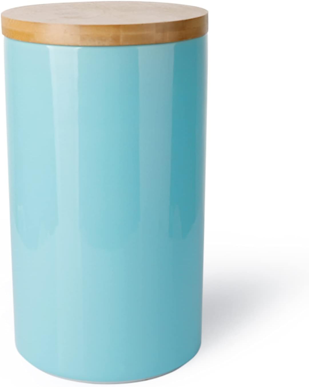Sweese 817.102 Kitchen Canisters, 65oz/1930ml Porcelain Food Storage Jar with Wooden Lid for Serving Coffee Bean, Flour, Tea, Spice, Container Airtight, Turquoise