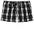 District Women's Elastic Drawcord Flannel Plaid Boxer