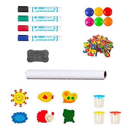 5 Double+Sided+Magnetic+Whiteboard+Chalkboard+Magnetics