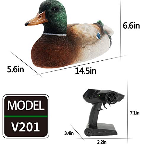 Simulation Floating Remote Control Duck Toy, Electric RC Boat Hunting