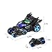 CONVLI 3 in 1 Pull Back Vehicles High Speed Racing Car Catapult Motorcycles Toys Bright LED Toys Interactive Voice Toy for Kid Children Boy and Girl Best Gift for Birthday Party Favors Children's Day